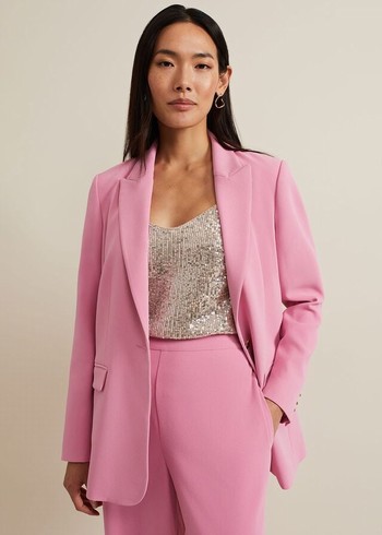 Phase Eight Elandra Tux Jackets Pink USA | 7043152-KI